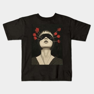 Blind Faith: Blind Leading the Blind on a Dark Background Kids T-Shirt